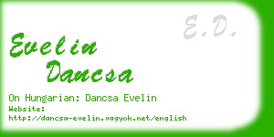 evelin dancsa business card